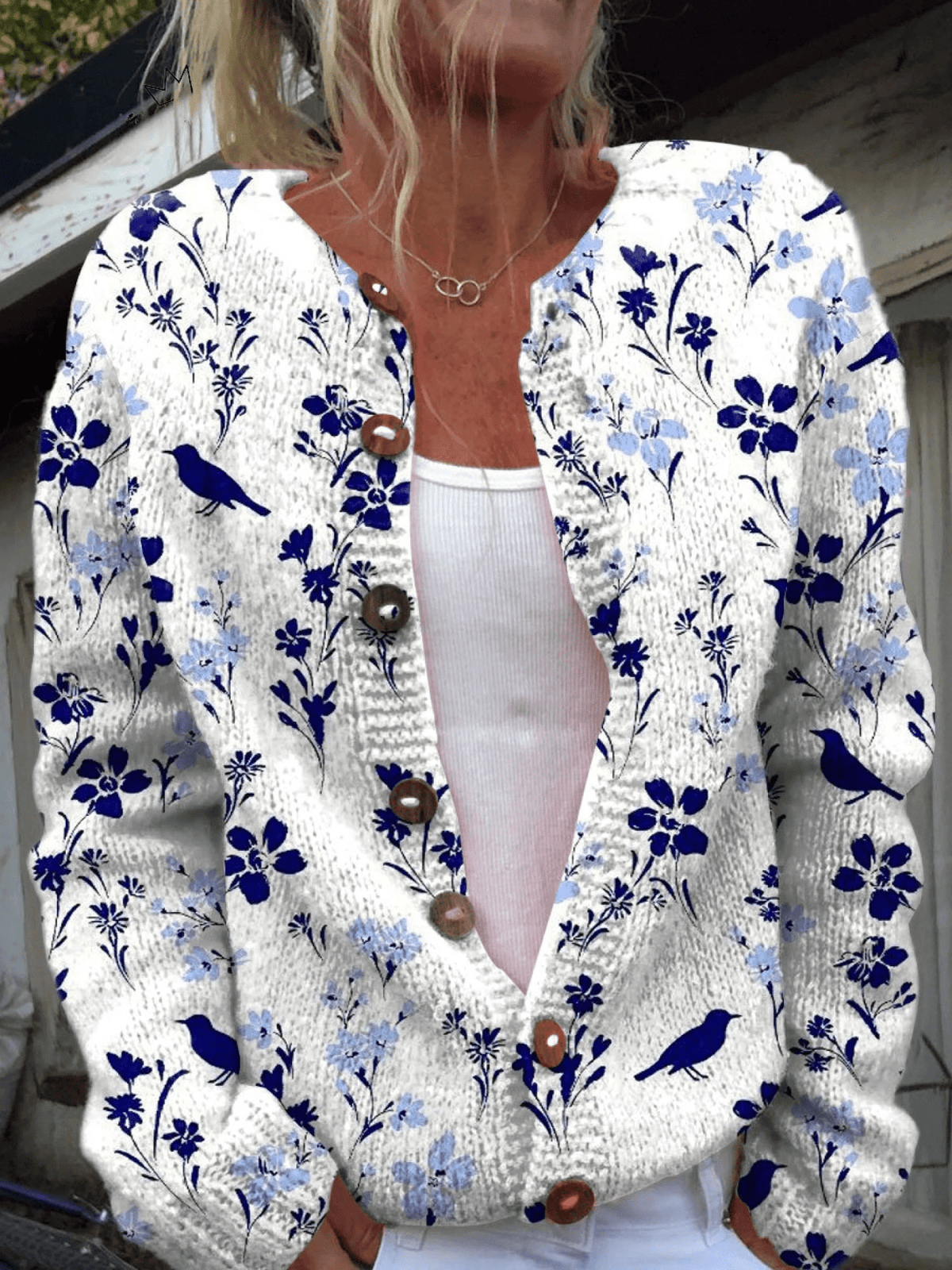 VYNORA™ - ELEGANT FLORAL BUTTONED CARDIGAN - Rosalie and Grace