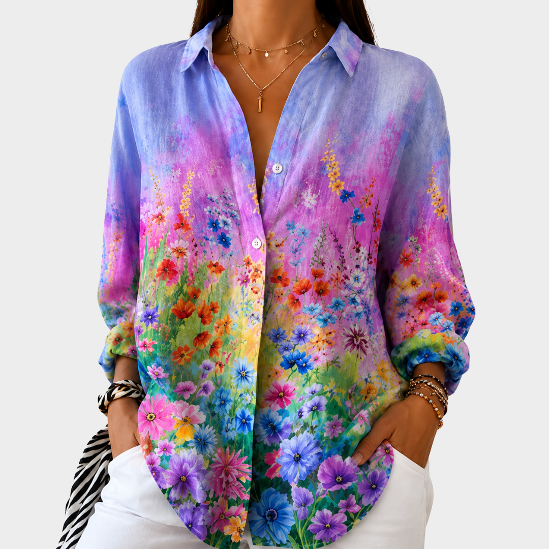 Wildflower Sunset Garden Blouse - Rosalie and Grace