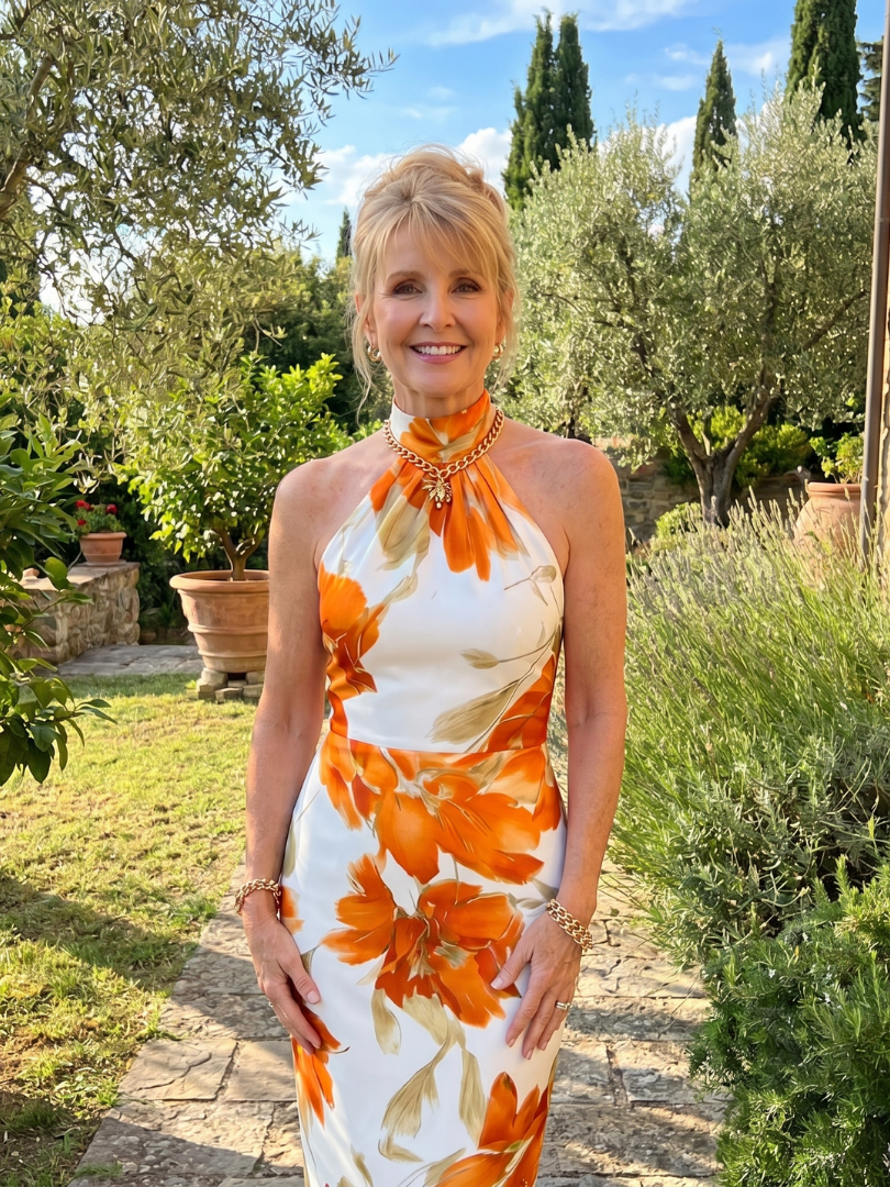Zinnara™ | Halter Neck Floral Print Midi Dress - Rosalie and Grace
