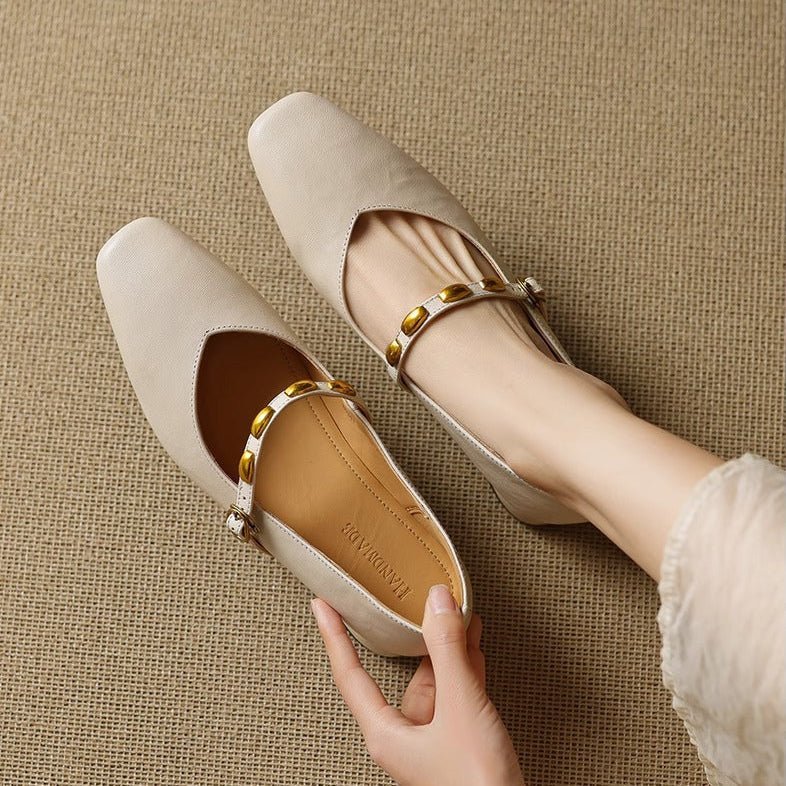 Zyra Leather Flats - Rosalie and Grace