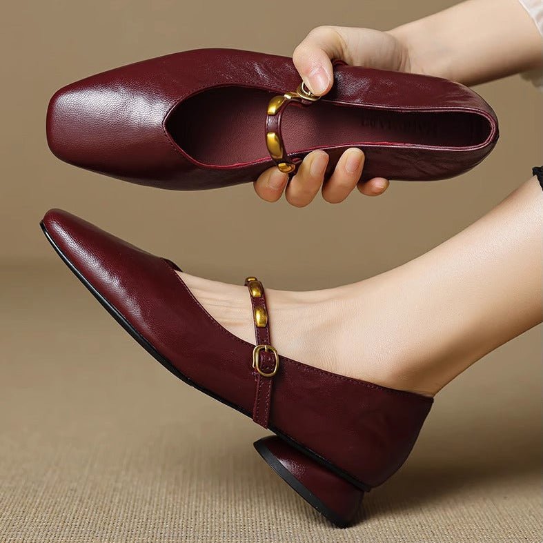 Zyra Leather Flats - Rosalie and Grace
