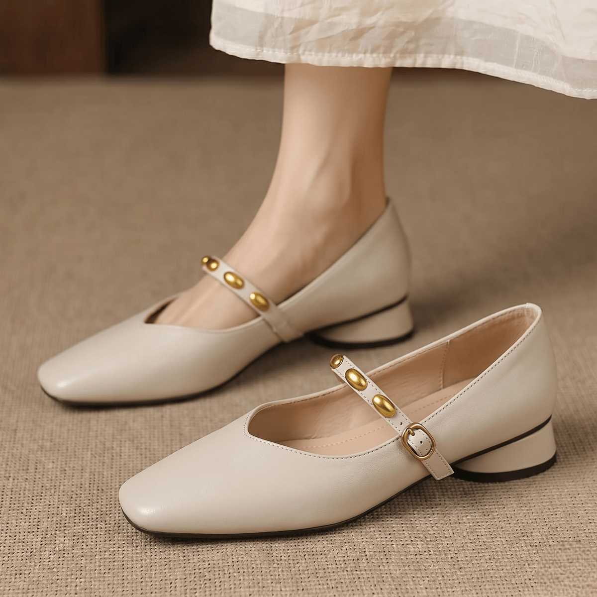 Zyra Leather Flats - Rosalie and Grace