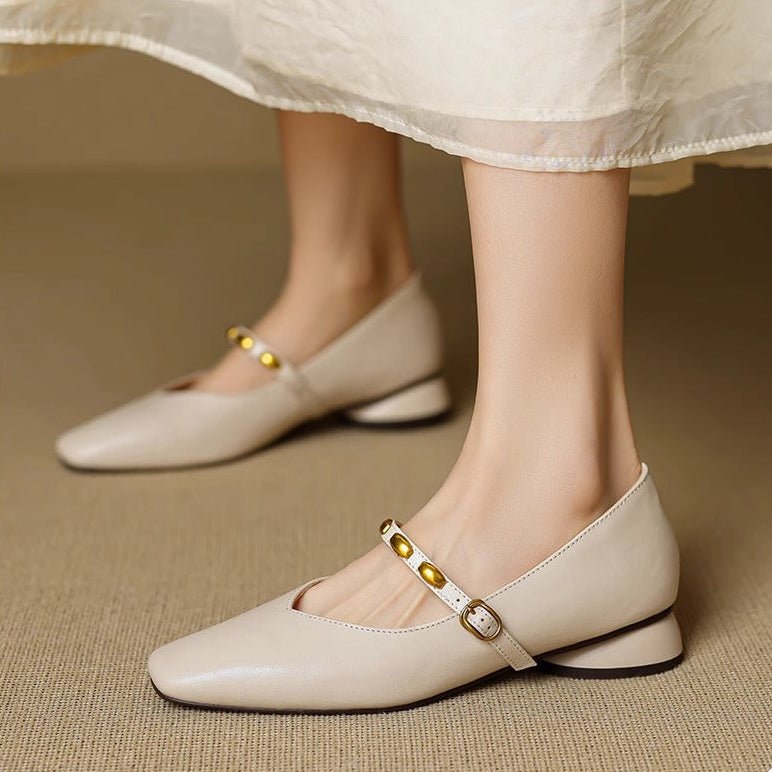 Zyra Leather Flats - Rosalie and Grace