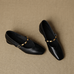 Zyra Leather Flats - Rosalie and Grace