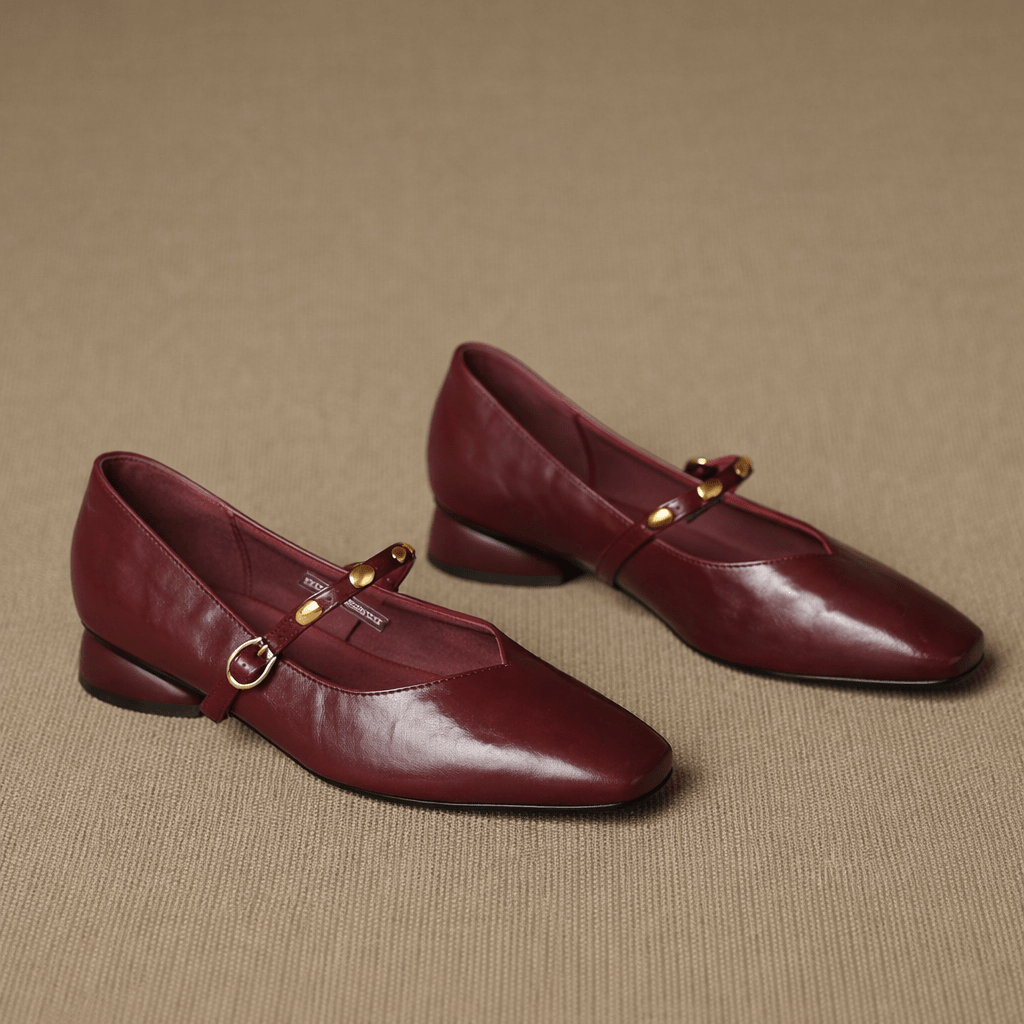 Zyra Leather Flats - Rosalie and Grace