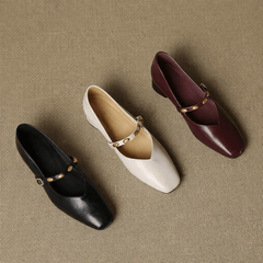 Zyra Leather Flats - Rosalie and Grace