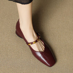 Zyra Leather Flats - Rosalie and Grace