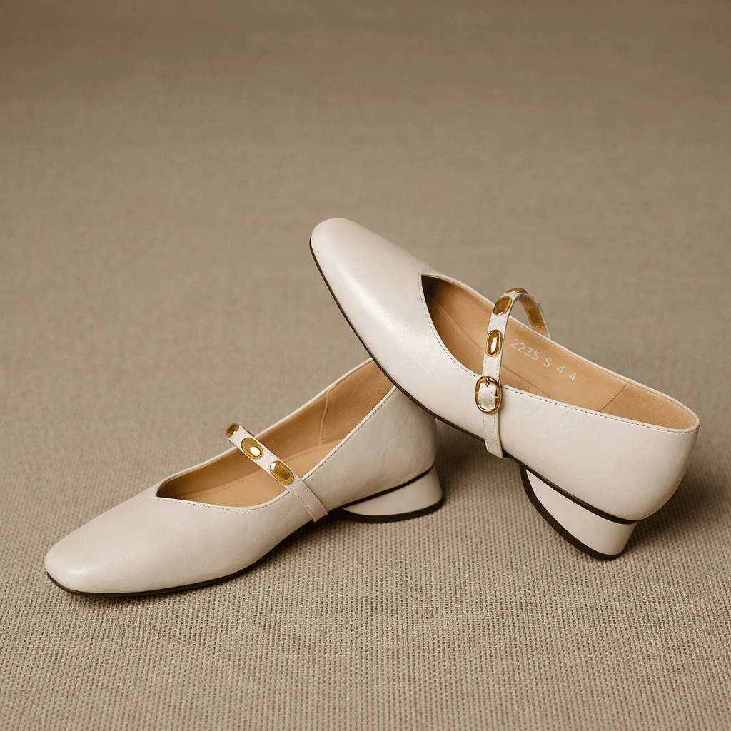 Zyra Leather Flats - Rosalie and Grace
