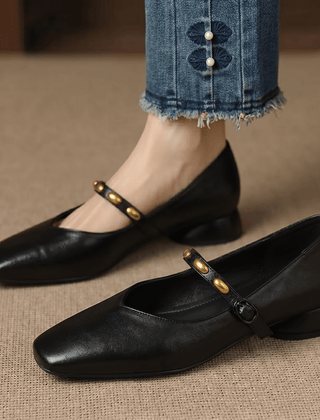 Zyra Leather Flats - Rosalie and Grace