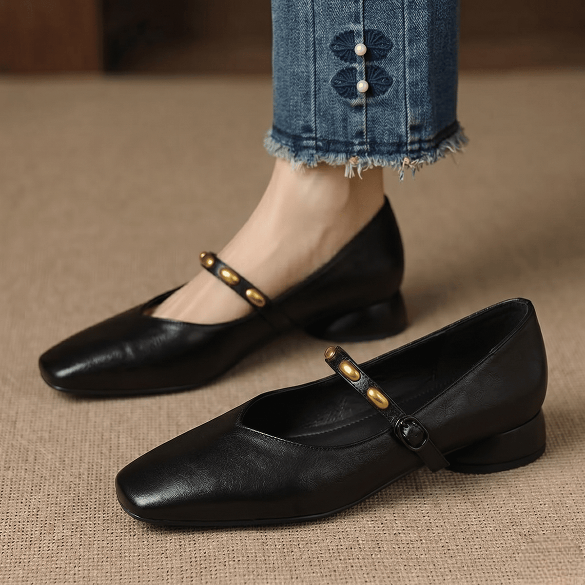 Zyra Leather Flats - Rosalie and Grace