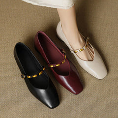 Zyra Leather Flats - Rosalie and Grace