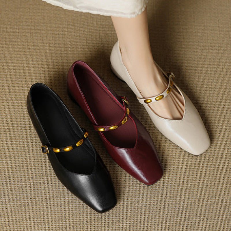 Zyra Leather Flats - Rosalie and Grace