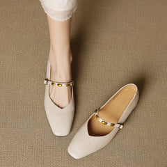 Zyra Leather Flats - Rosalie and Grace