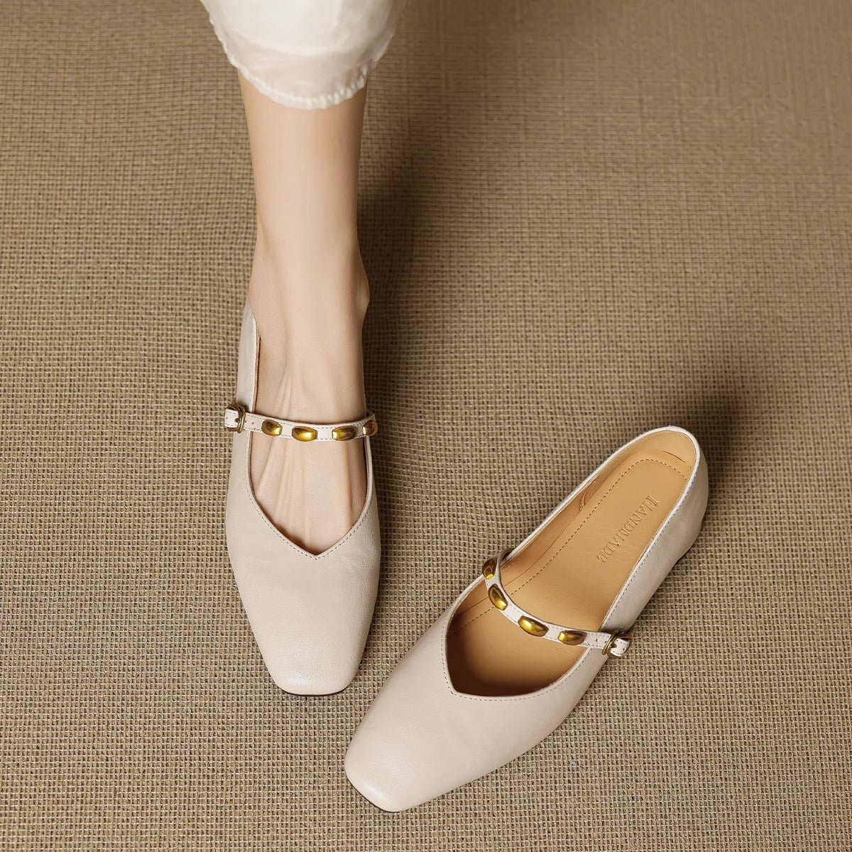 Zyra Leather Flats - Rosalie and Grace