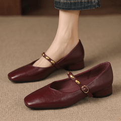Zyra Leather Flats - Rosalie and Grace