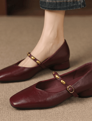 Zyra Leather Flats - Rosalie and Grace