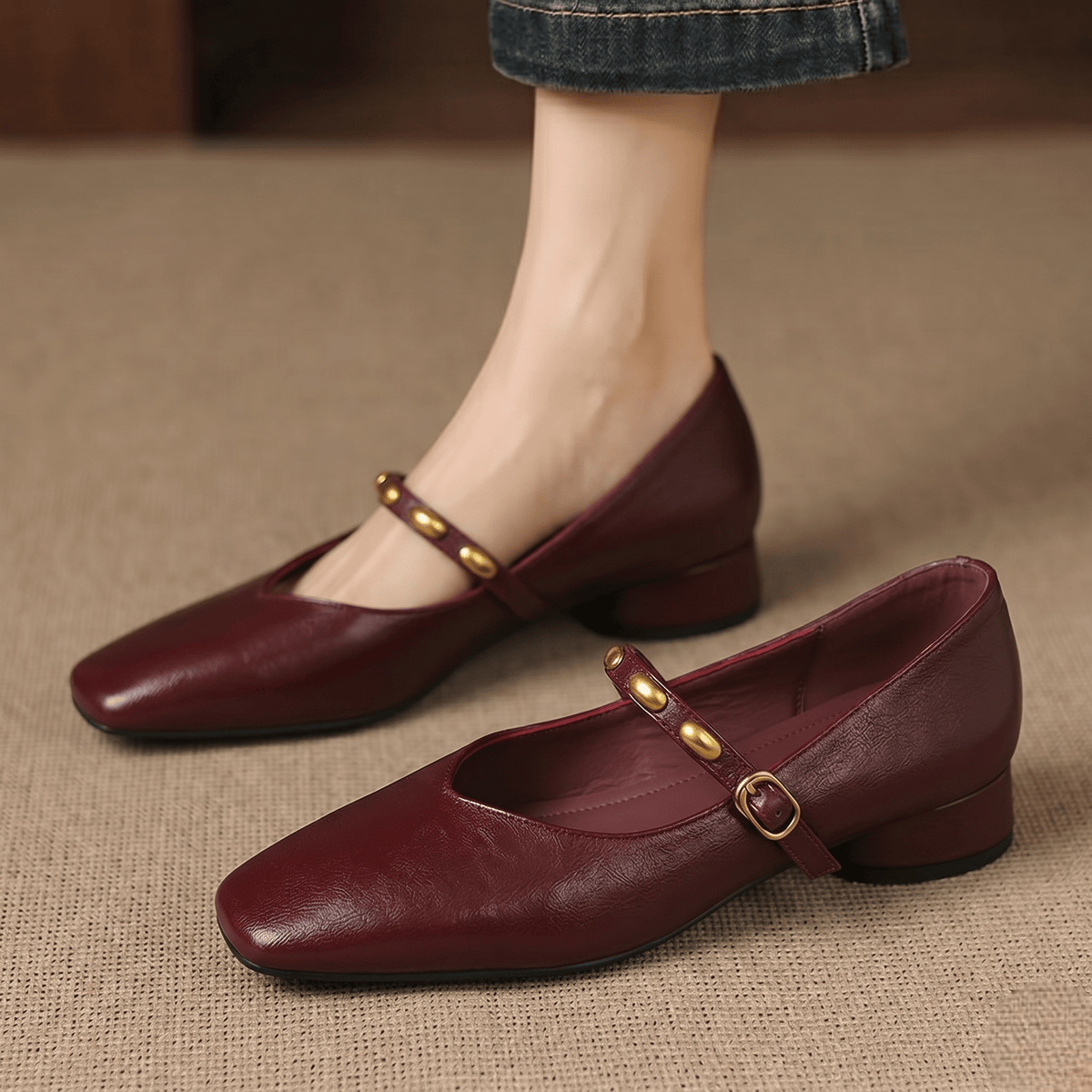 Zyra Leather Flats - Rosalie and Grace